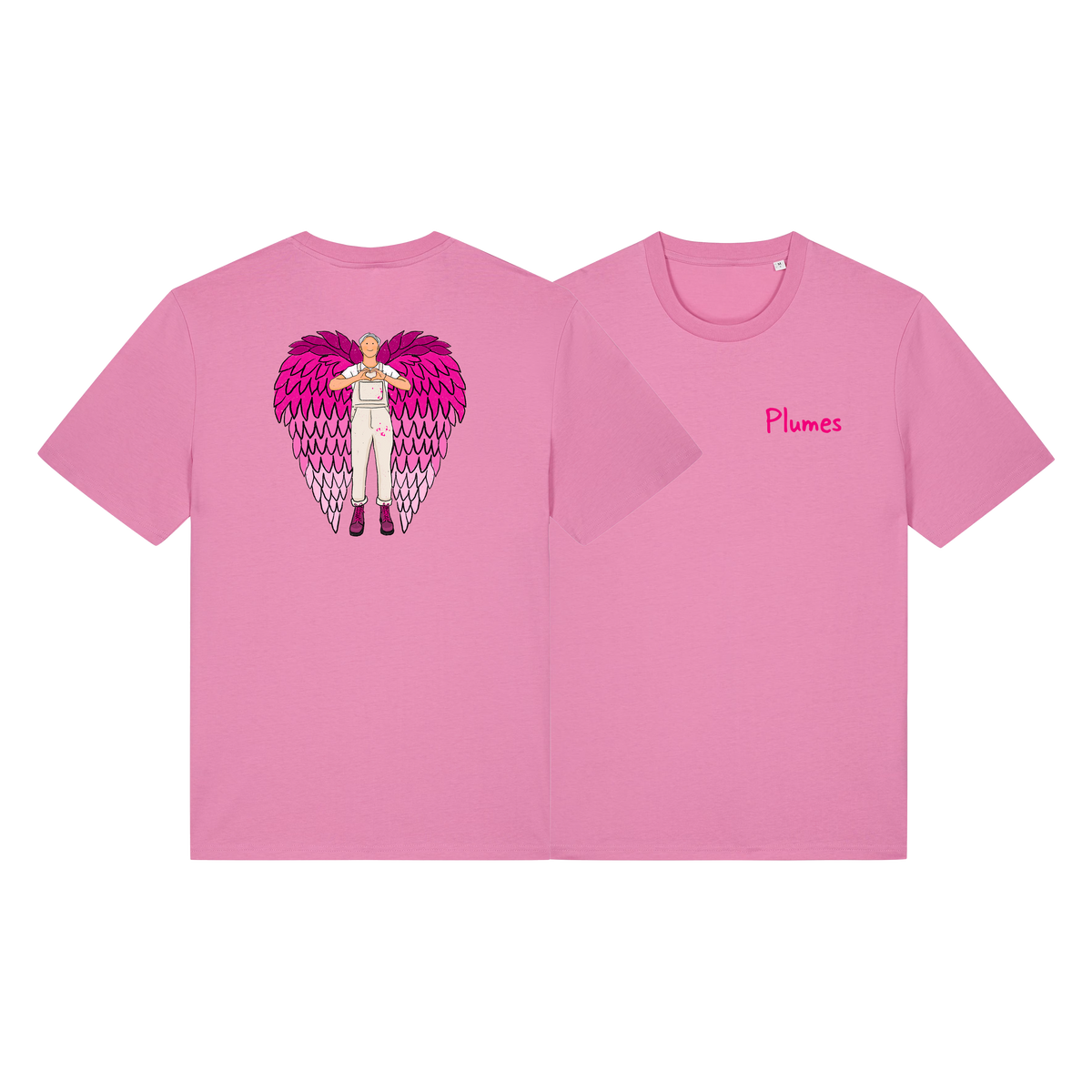 "Plumes" pink t-shirt